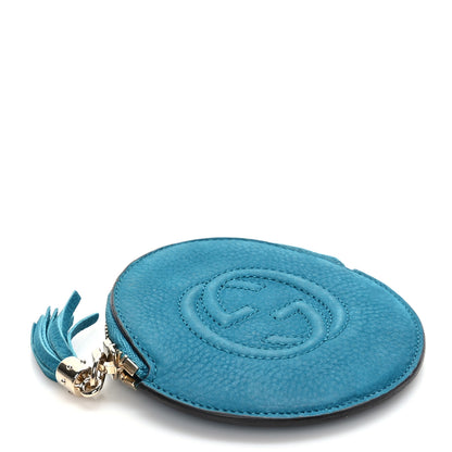 Gucci Suede Soho Round Coin Purse Deep Cobalt 4 of 6