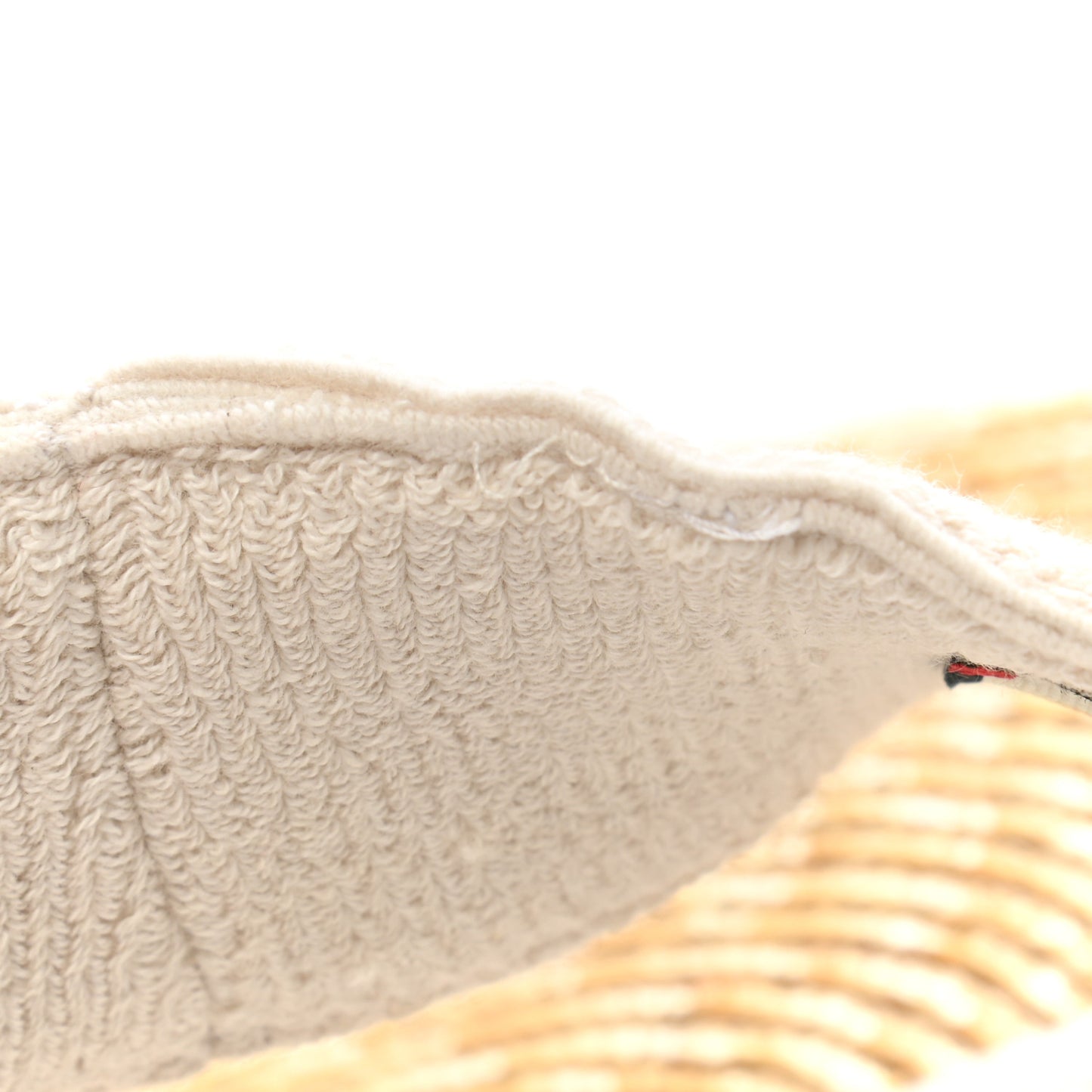 Raffia Logo Visor L Ivory Black