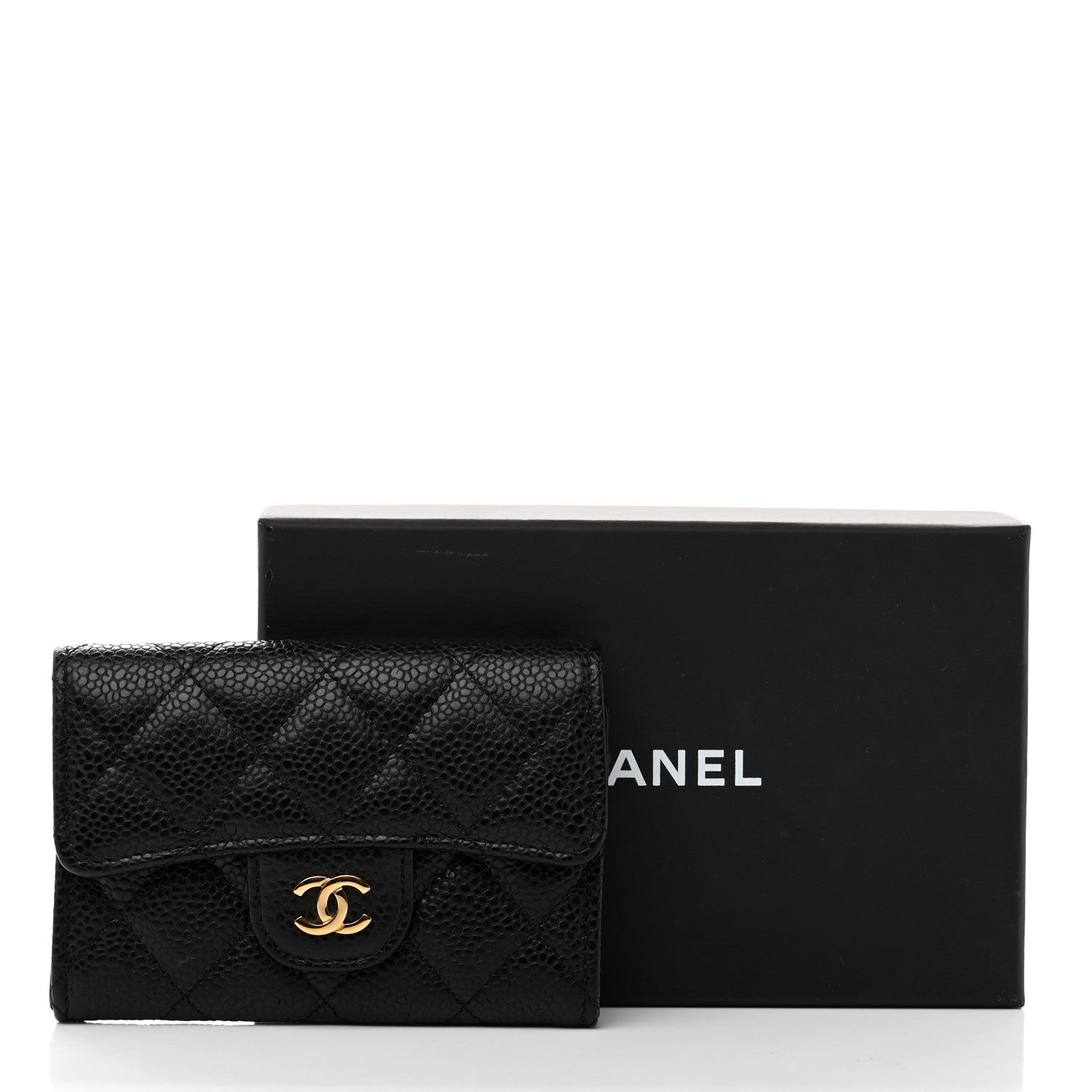 Chanel Caviar Quilted Flap Card Holder Wallet Black 8 of 8