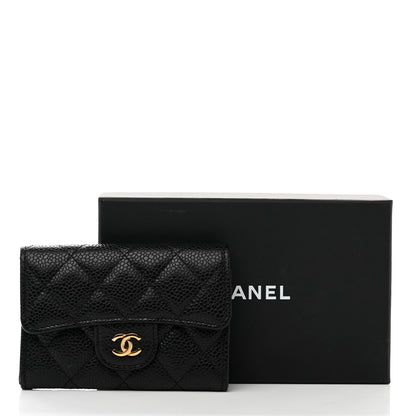 Chanel Caviar Quilted Flap Card Holder Wallet Black 8 of 8