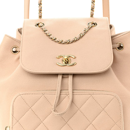 Chanel Caviar Quilted Business Affinity Backpack Beige 8 of 10
