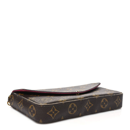 Louis Vuitton Monogram Pochette Felicie Chain Wallet Fuchsia 4 of 13