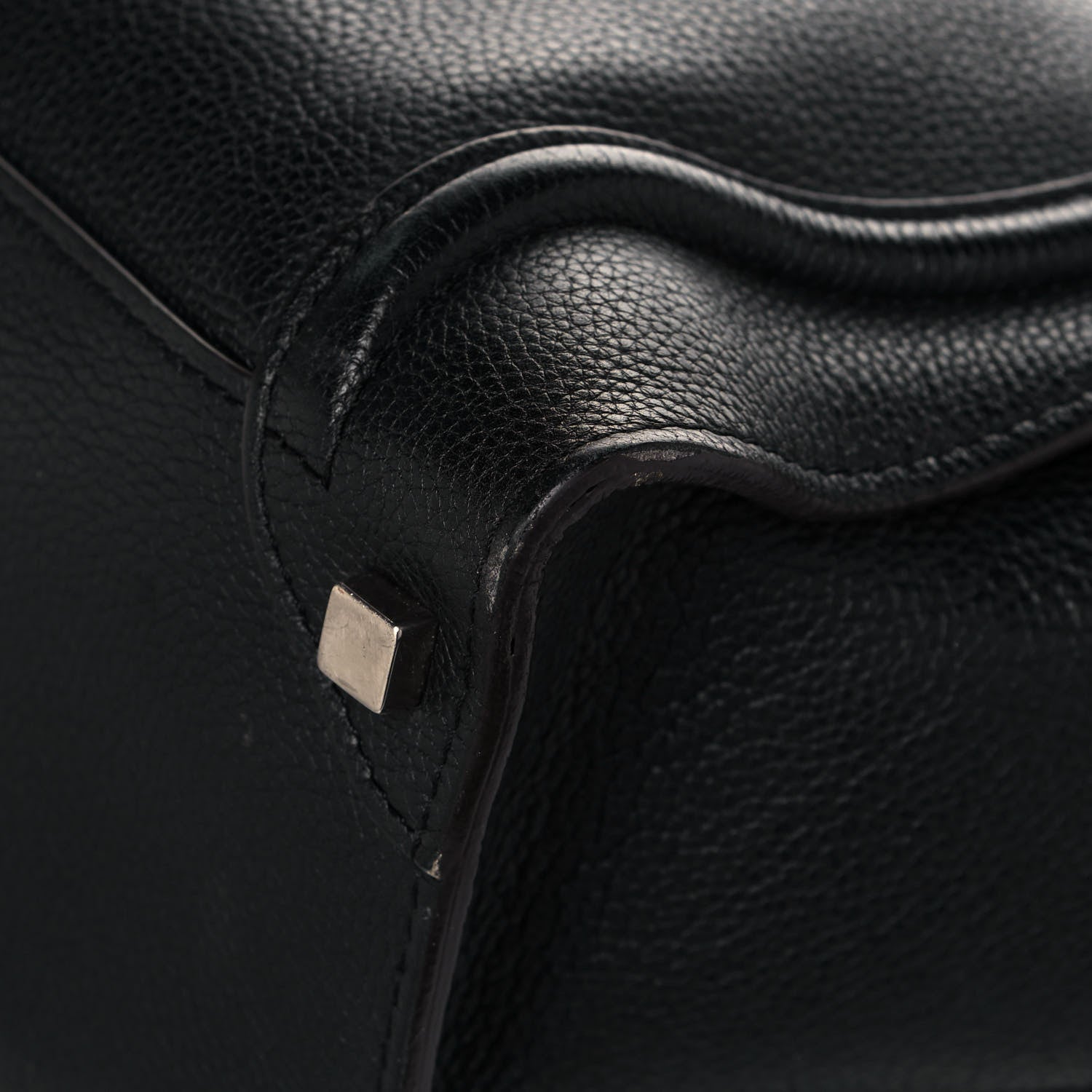 Celine Drummed Calfskin Shoulder Luggage Black 11 of 16