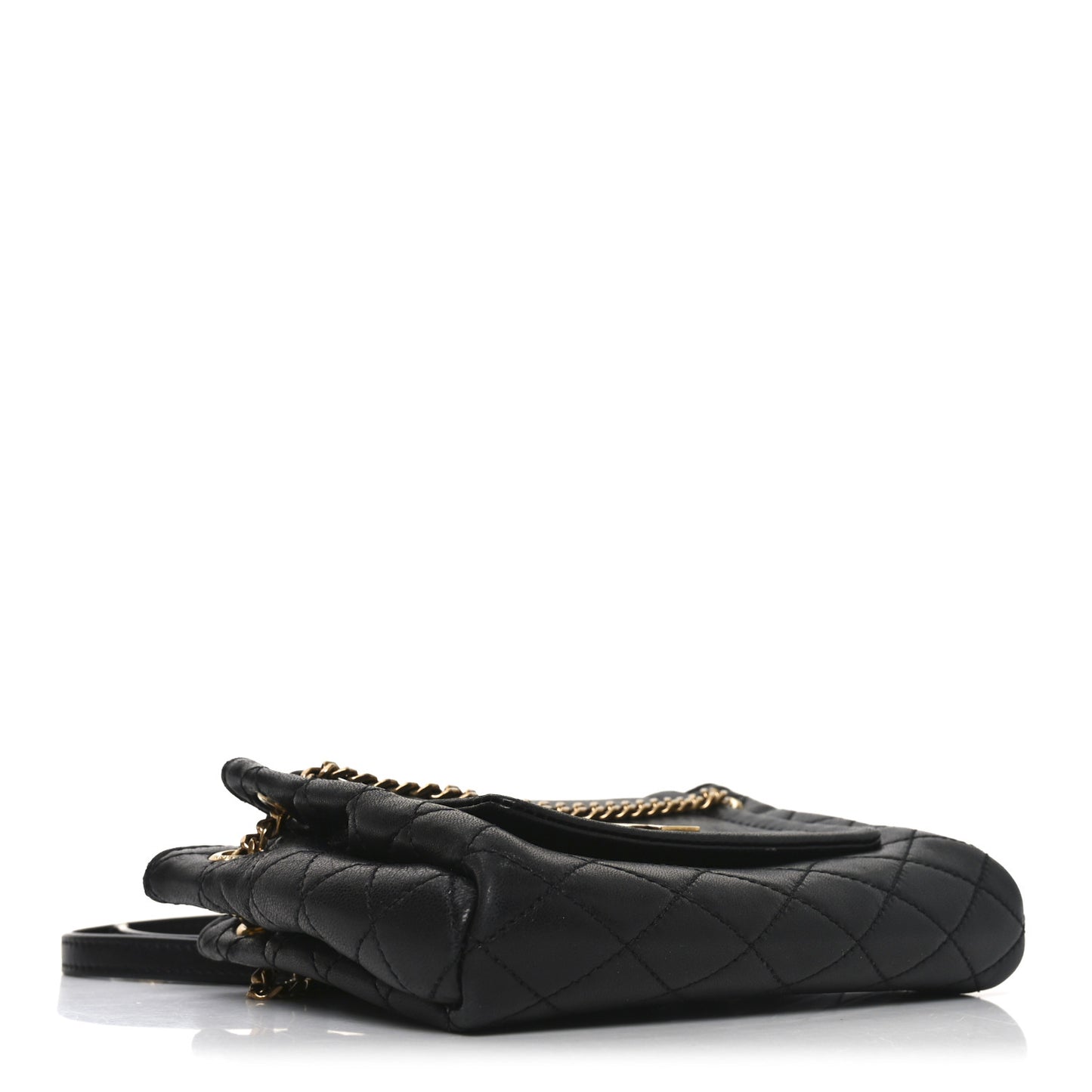 Lambskin Quilted Monogram Mini Nolita Black