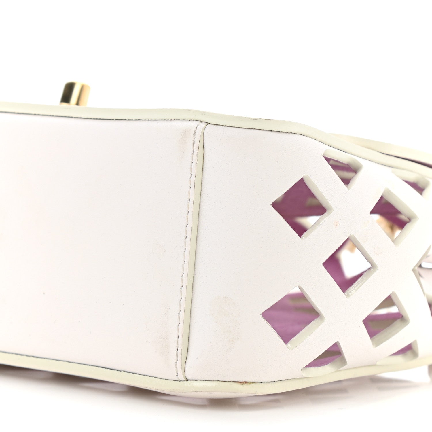 Chanel Lambskin Small Sea Through Flap White Multicolor 10 of 14