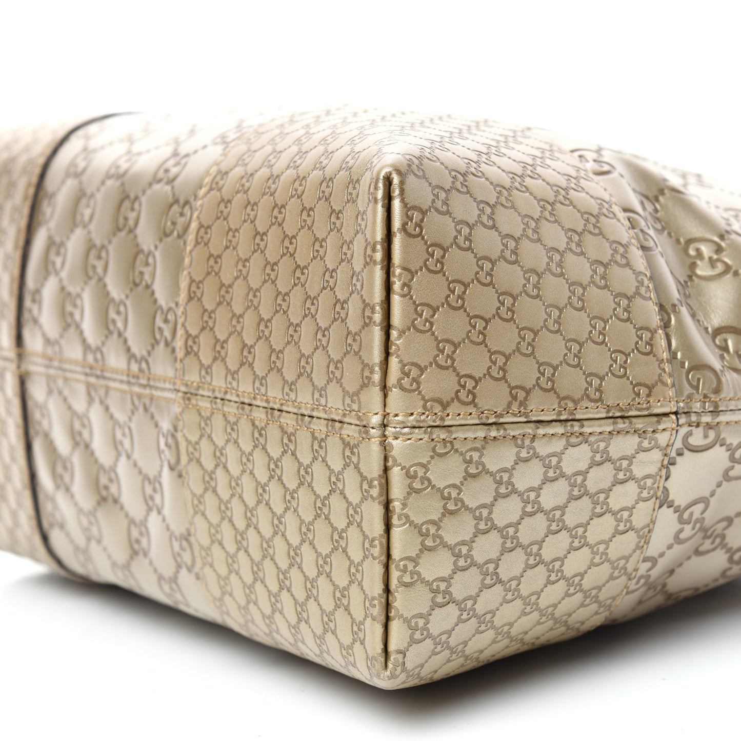 Metallic Guccissima Medium Bree Shoulder Bag Gold