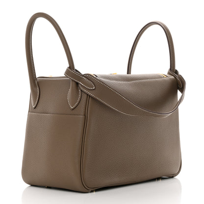 Hermes Taurillon Clemence Lindy 30 Etoupe 3 of 11