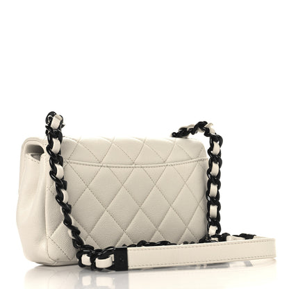 Chanel Caviar Quilted My Everything Small Flap White Black 3 of 13