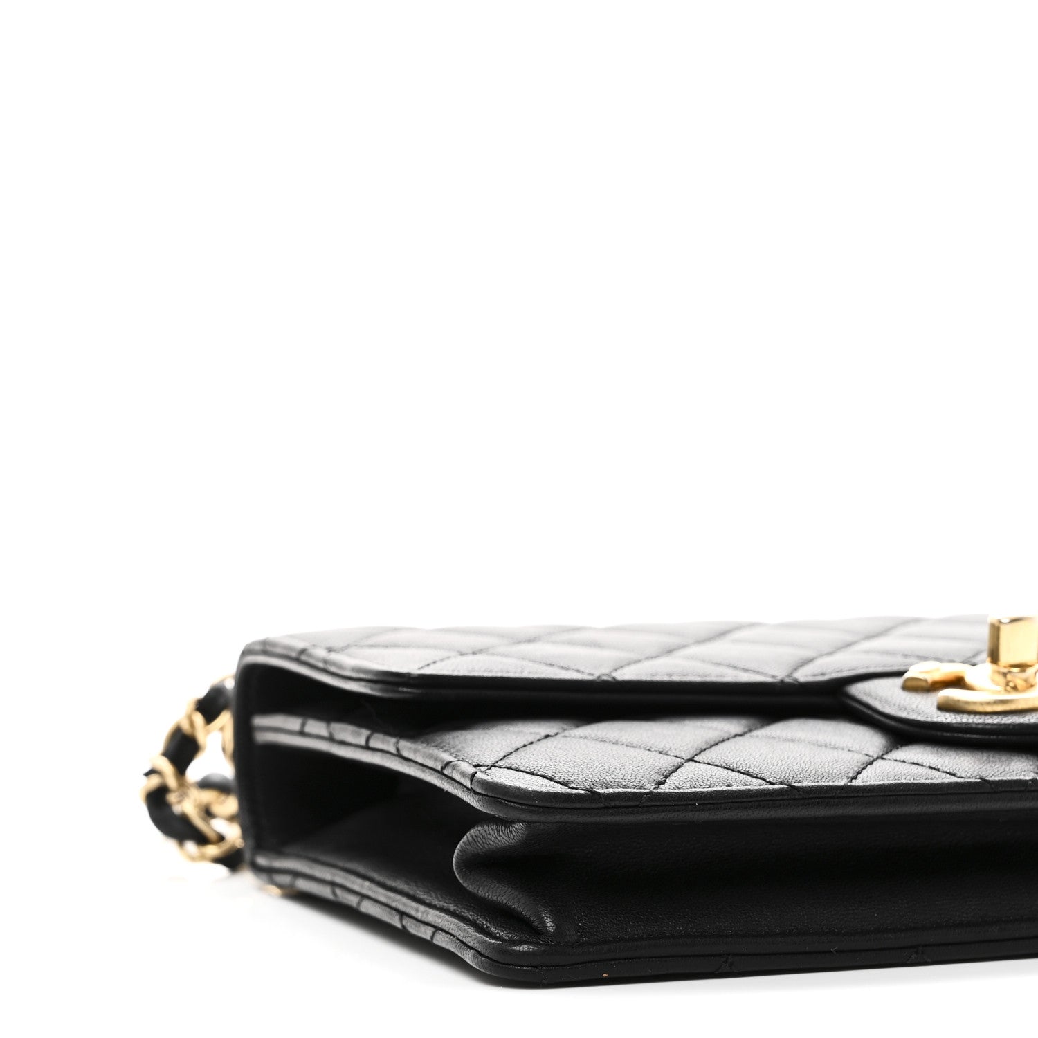 Chanel Goatskin Quilted Small Chic Pearls Flap Black Black 9 of 11