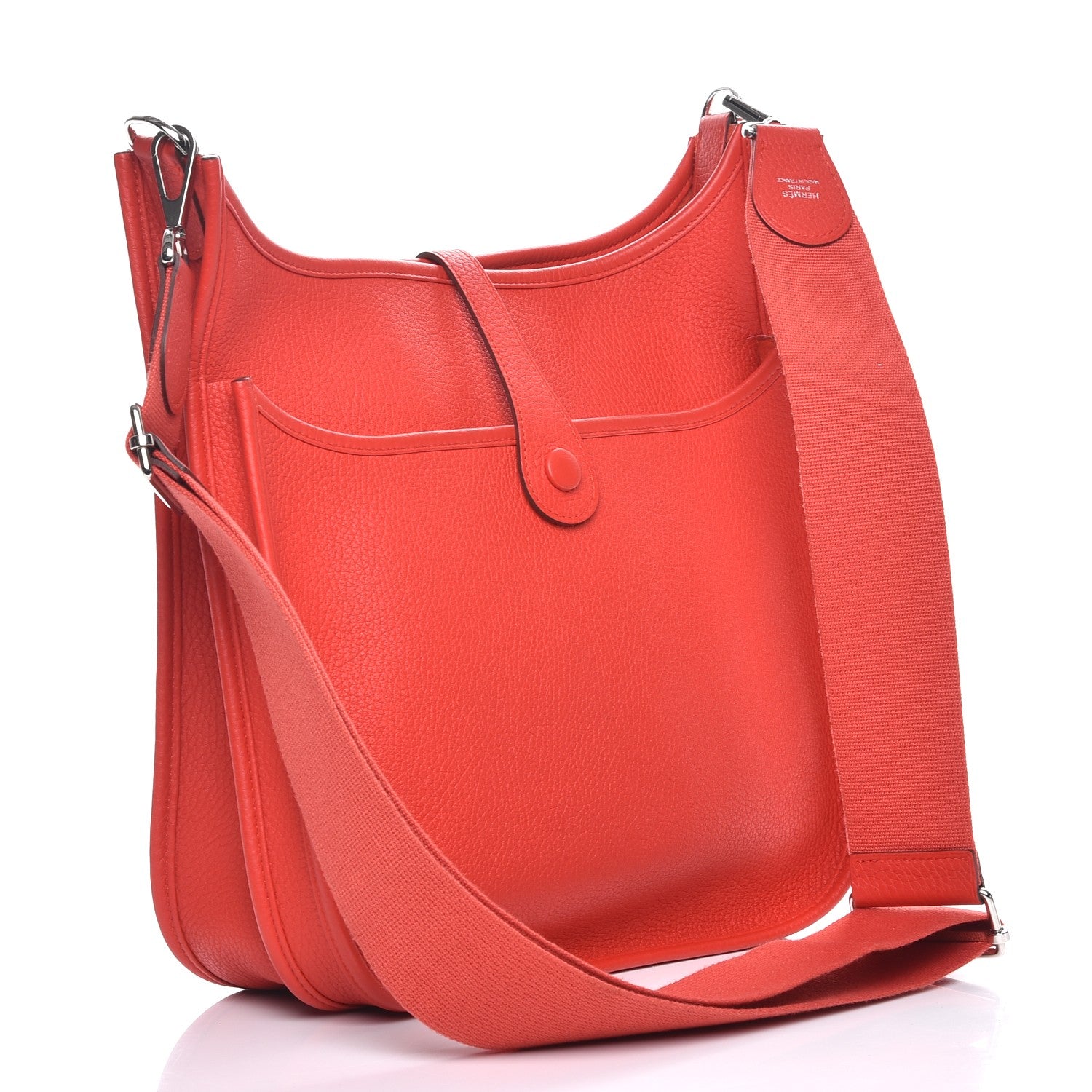 Hermes Taurillon Clemence Evelyne III PM Rouge Tomate 4 of 8