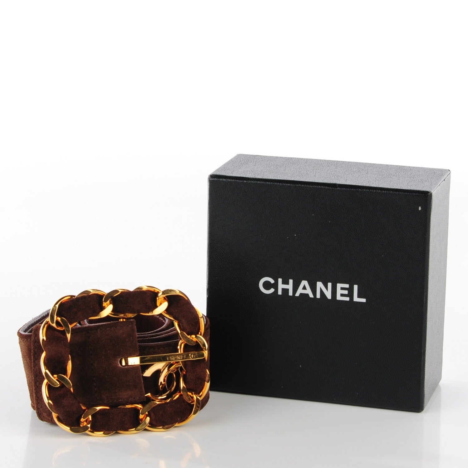 Chanel Suede CC Chain Belt 75 30 Brown 4 of 7