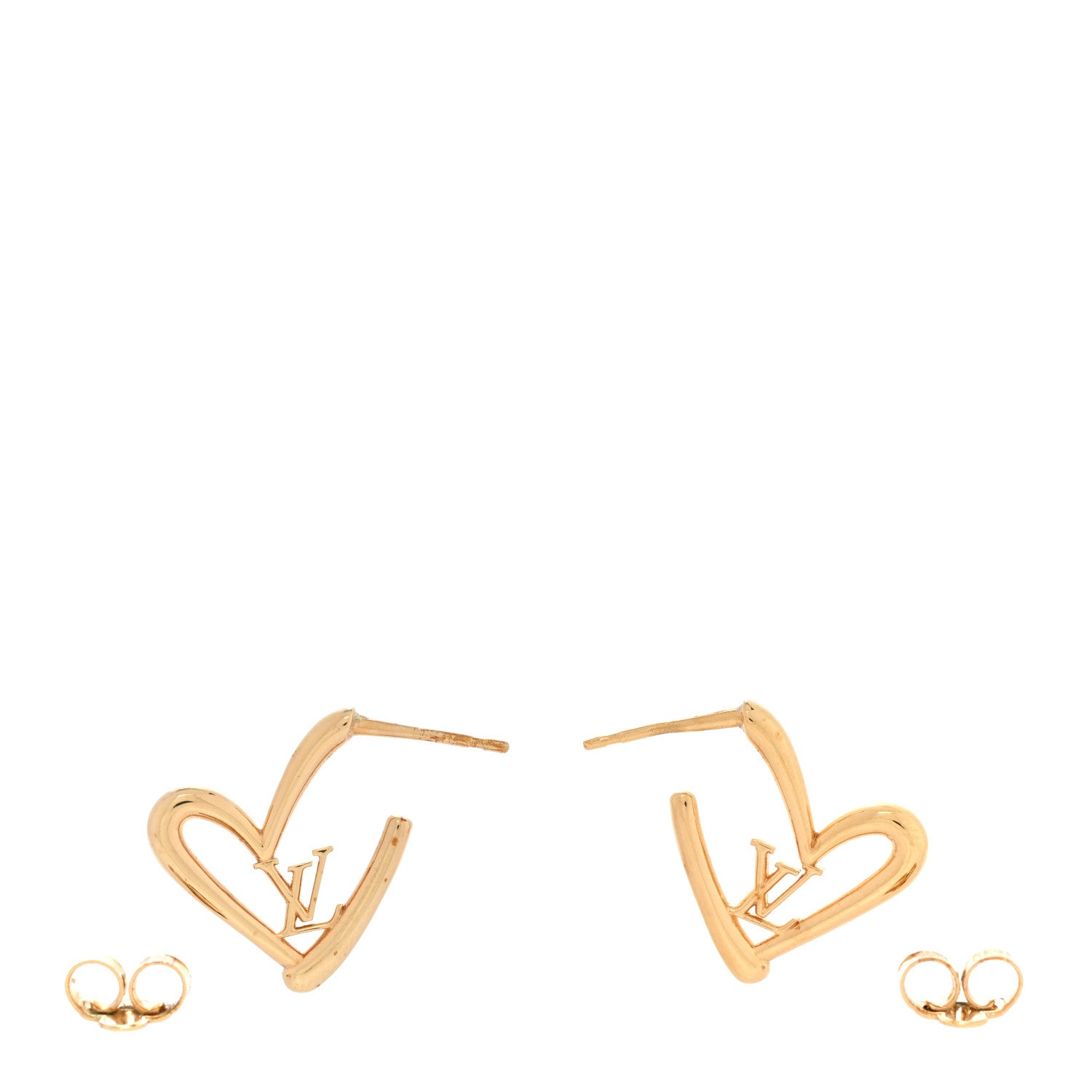 Louis Vuitton Fall In Love Heart Earrings PM Gold 3 of 6
