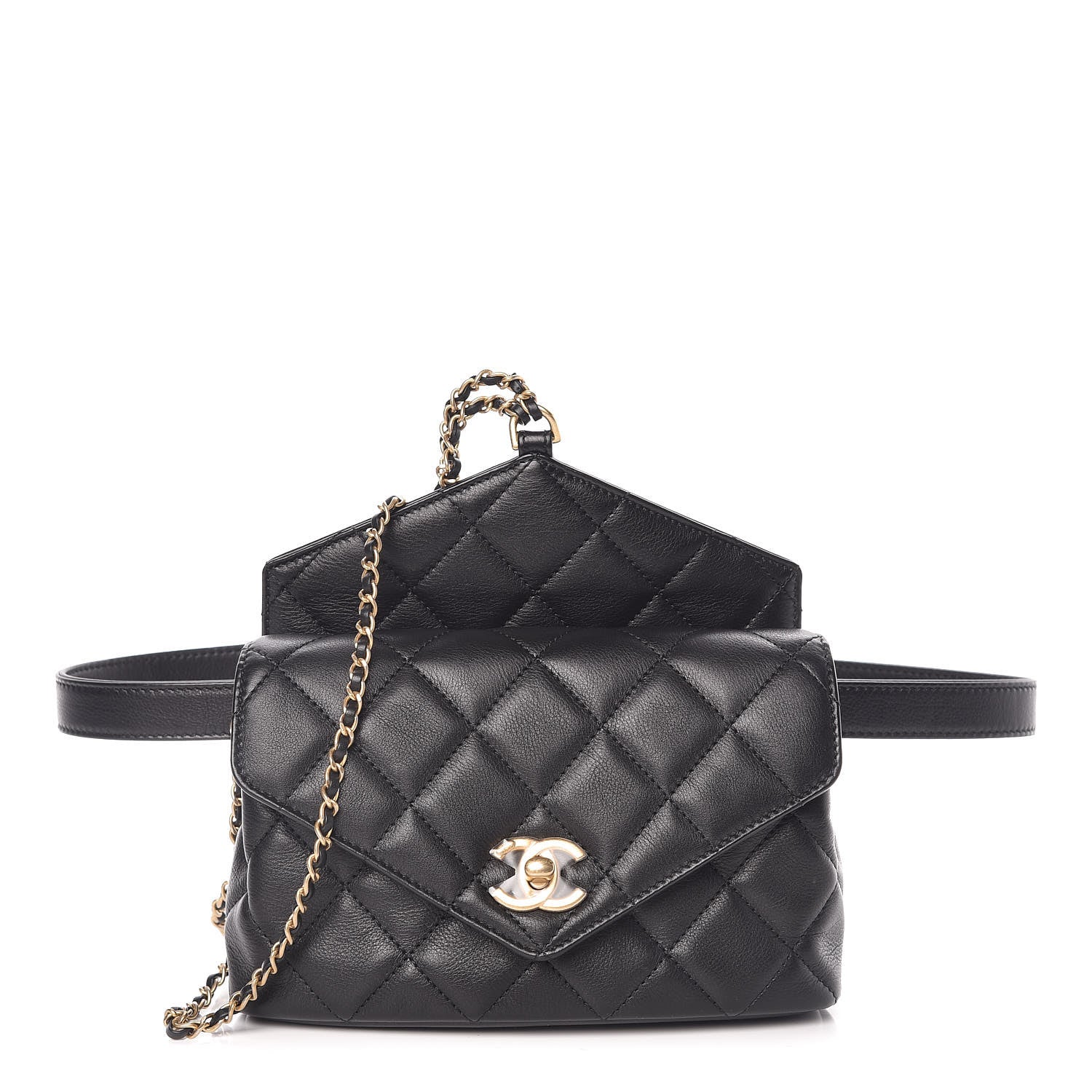 Chanel Calfskin Quilted Waist Bag Black 1 of 9