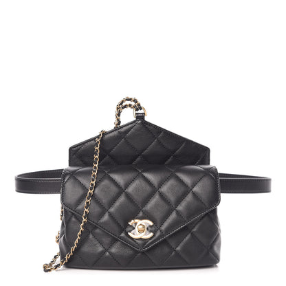 Chanel Calfskin Quilted Waist Bag Black 1 of 9