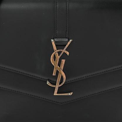 Saint Laurent Smooth Calfskin Monogram Medium Sulpice Shoulder Bag Black 7 of 10