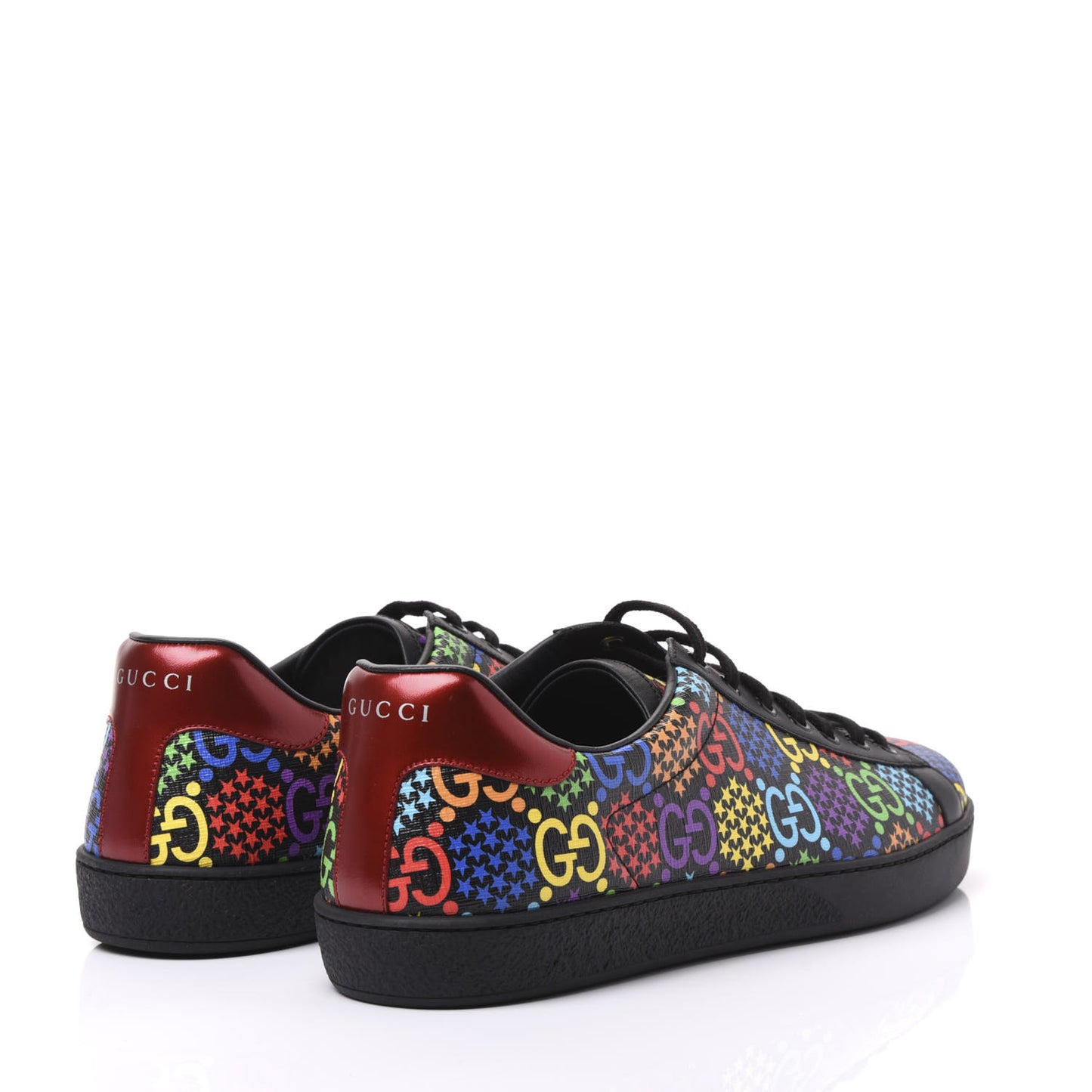 GG Supreme Monogram Psychedelic Mens Ace Sneakers 10.5 Black Multicolor