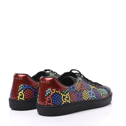 Gucci GG Supreme Monogram Psychedelic Mens Ace Sneakers 10.5 Black Multicolor 3 of 7