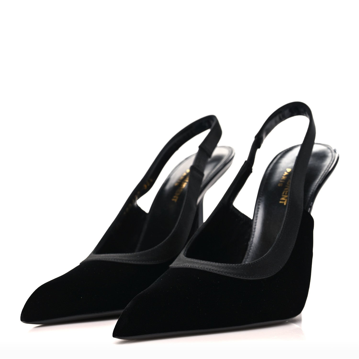 Saint Laurent Velluto Master Raso Regale Victoire 115 Slingback Pumps 38.5 4 of 10