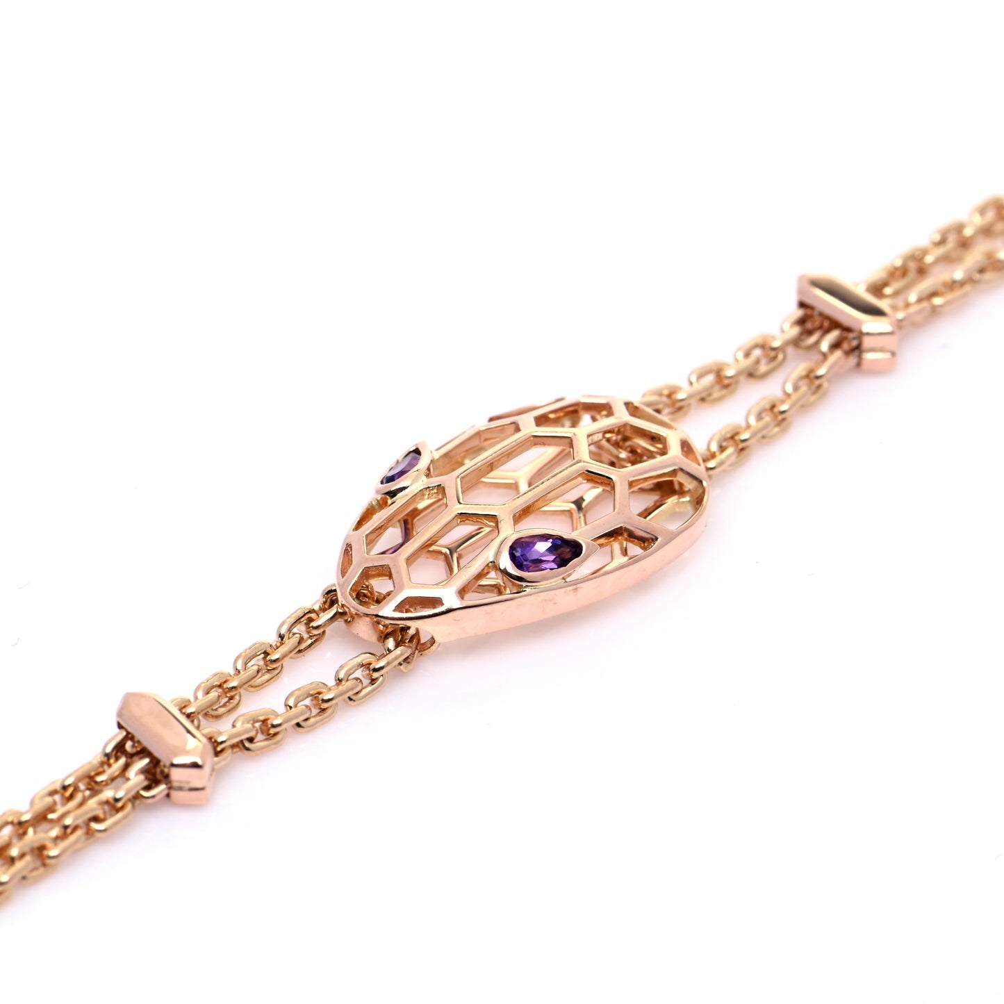 18K Rose Gold Amethyst Serpenti Seduttori Bracelet