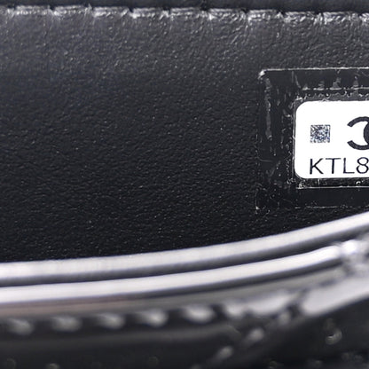 Chanel Patent Calfskin Quilted Chain Hoop Bag Black 7 of 11