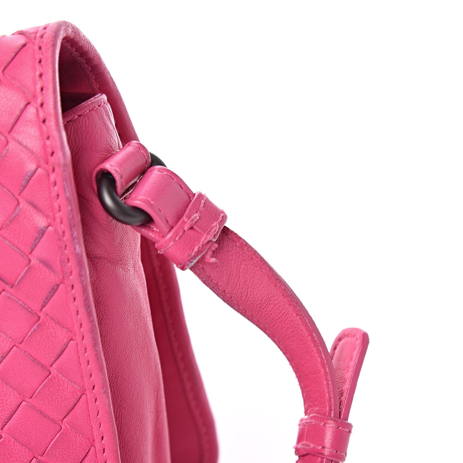 Bottega Veneta Nappa Intrecciato Mini Flap Crossbody Fuchsia 21 of 21