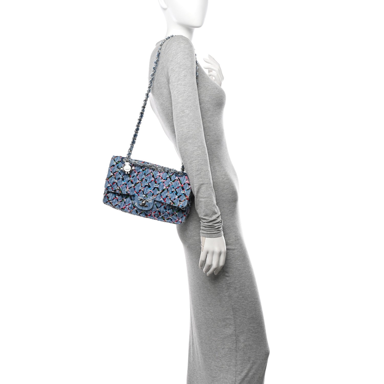 Chanel Woven Denim Medium Flap Multicolor 2 of 10