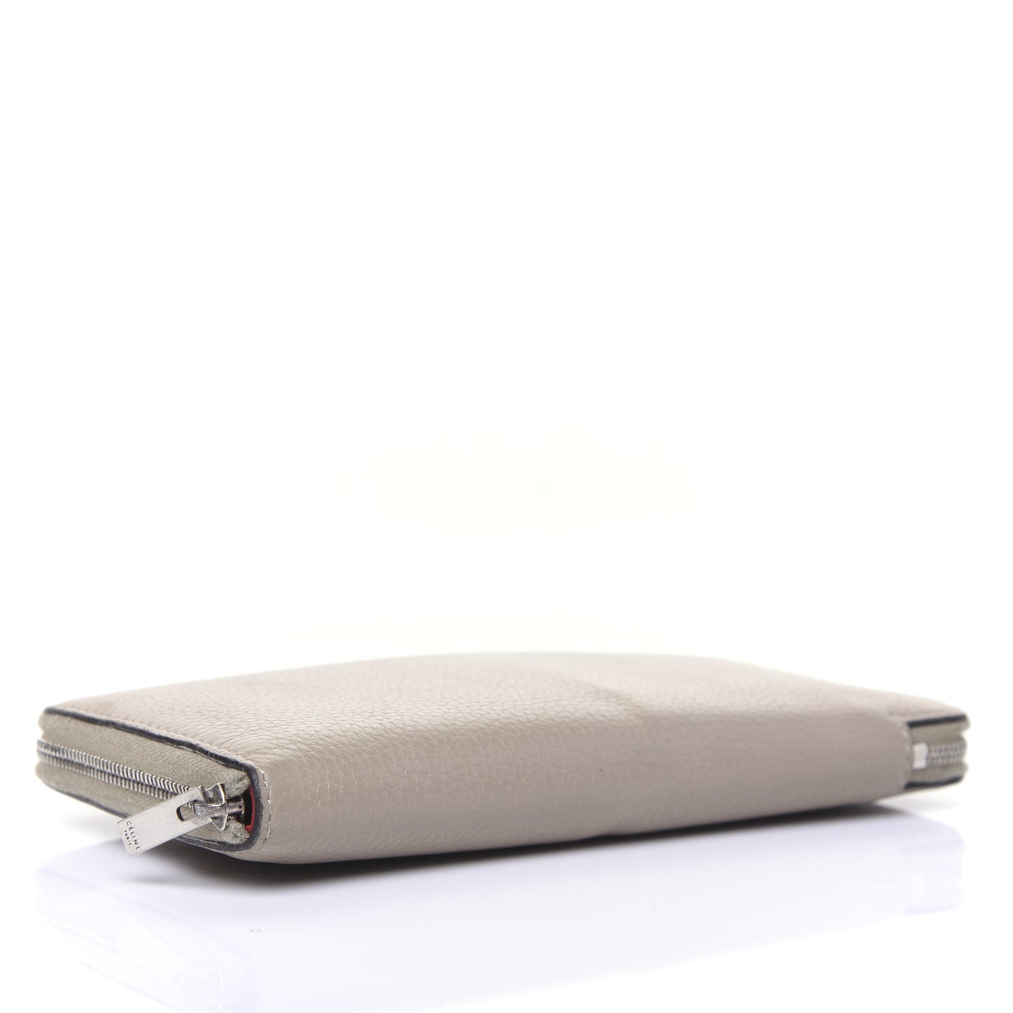 Drummed Calfskin Zip Around Organizer Wallet Dune