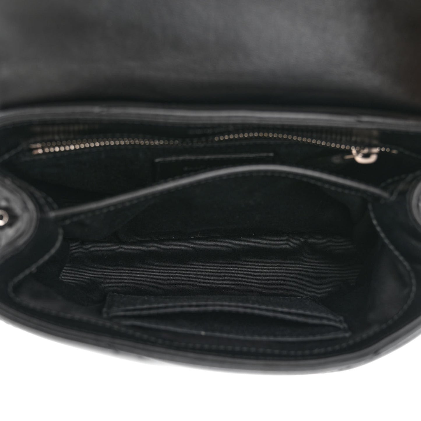 Calfskin Y Quilted Monogram Toy Loulou Crossbody Bag Black