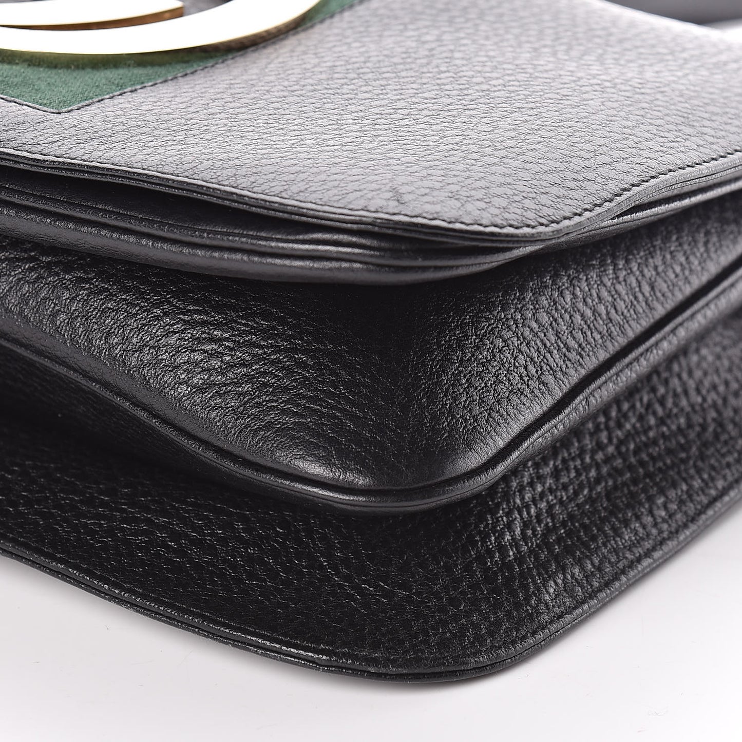 Calfskin Web Blondie Shoulder Flap Bag Black