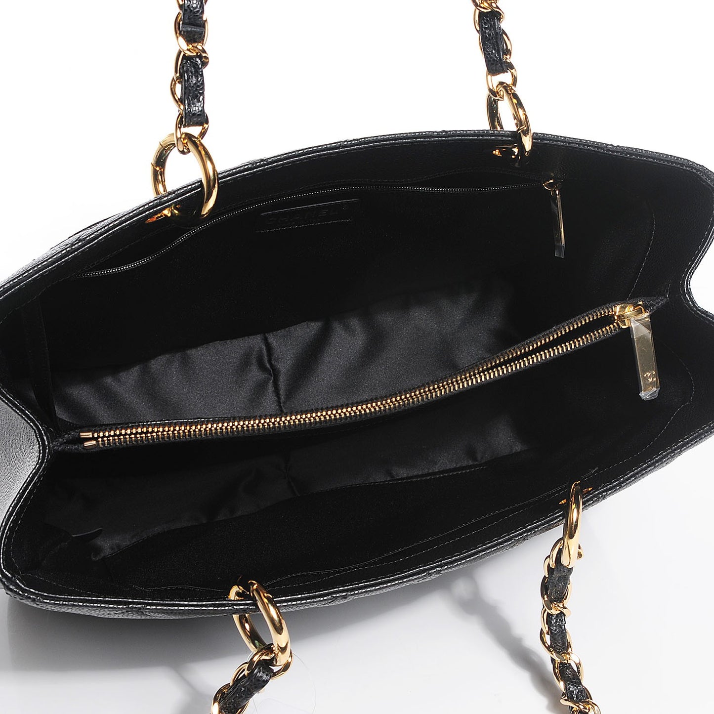 Caviar Quilted Grand Shopping Tote GST Black