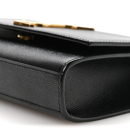 Saint Laurent Grain De Poudre Small Monogram Kate Satchel Black 10 of 11