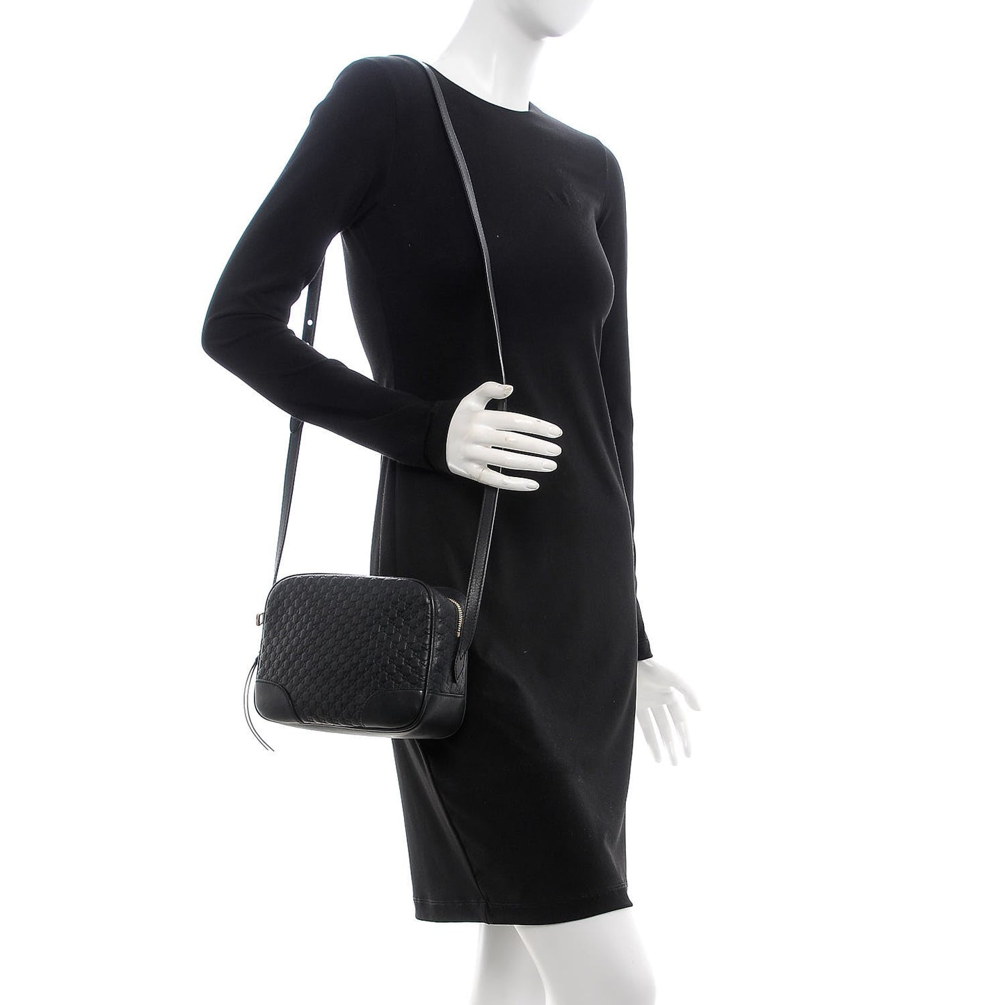 Microguccissima Mini Bree Messenger Bag Black