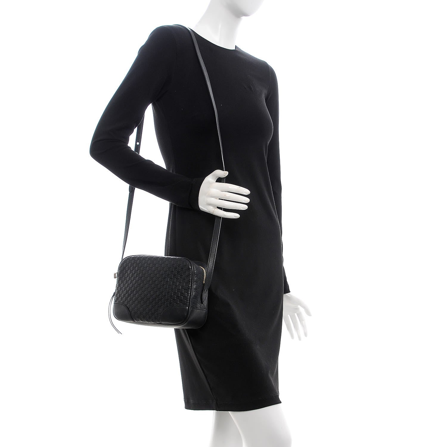 Gucci Microguccissima Mini Bree Messenger Bag Black 2 of 9