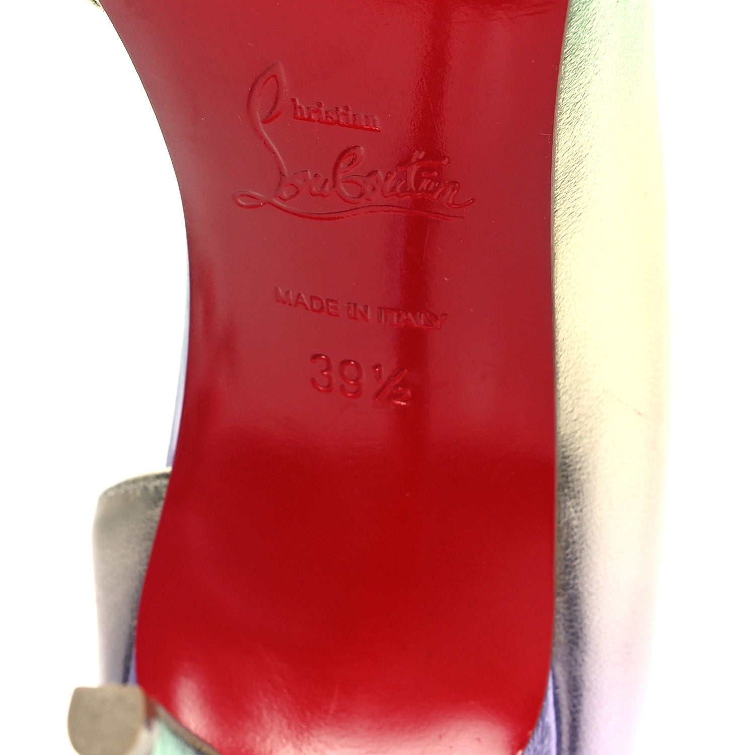 Christian Louboutin Iridescent Nappa Lam Licorne Iriza 100 Pumps 39.5 Multicolor 7 of 11
