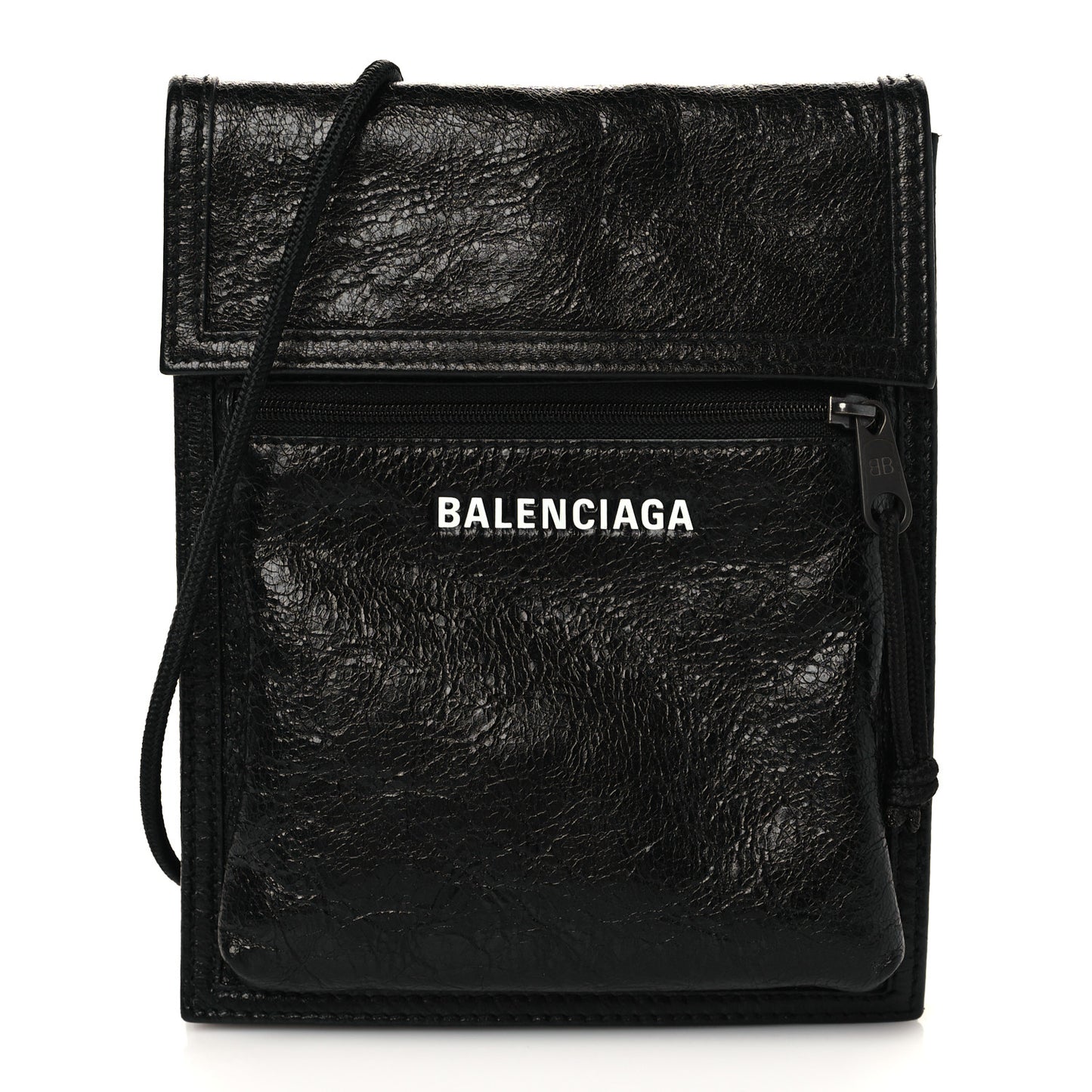 Agneau Arena Small Explorer Crossbody Pouch Black