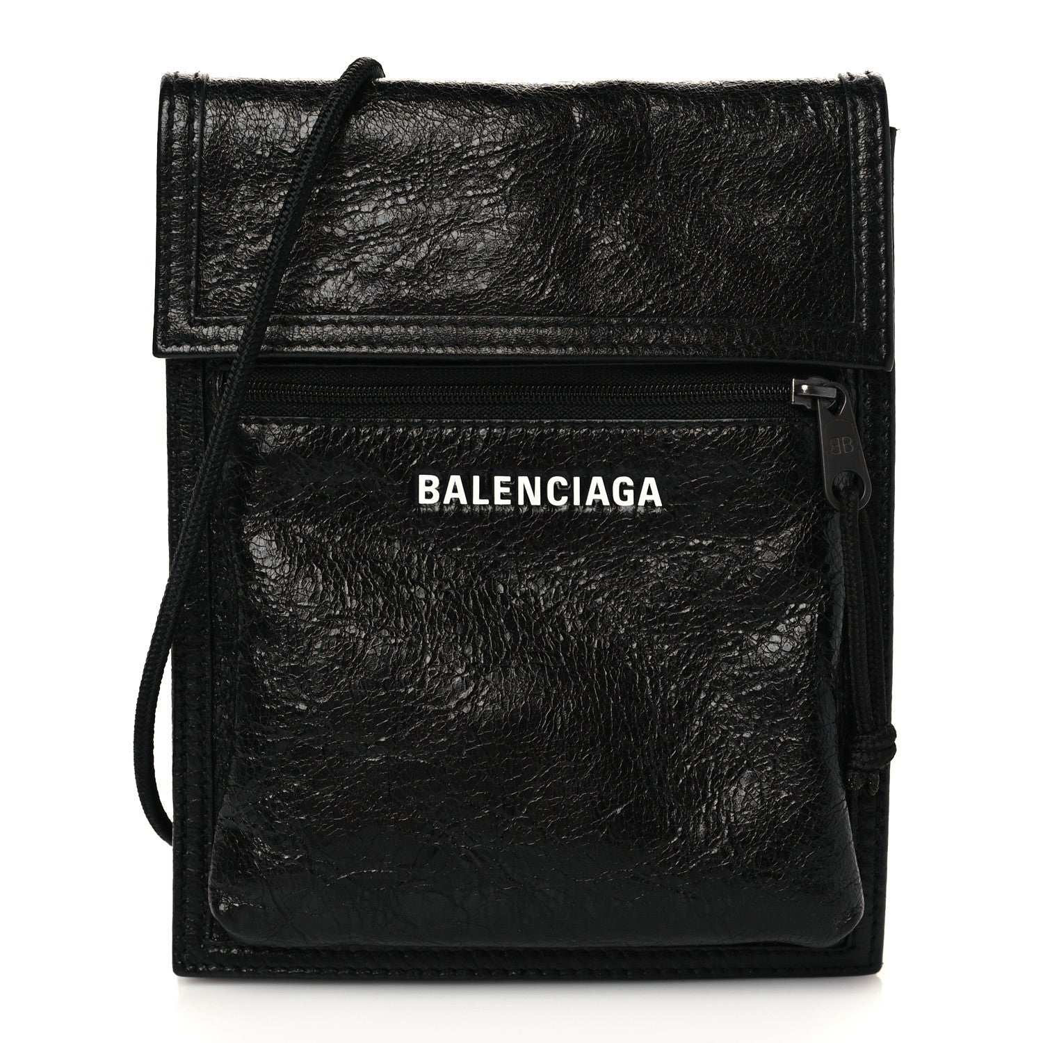 Balenciaga Agneau Arena Small Explorer Crossbody Pouch Black 1 of 6