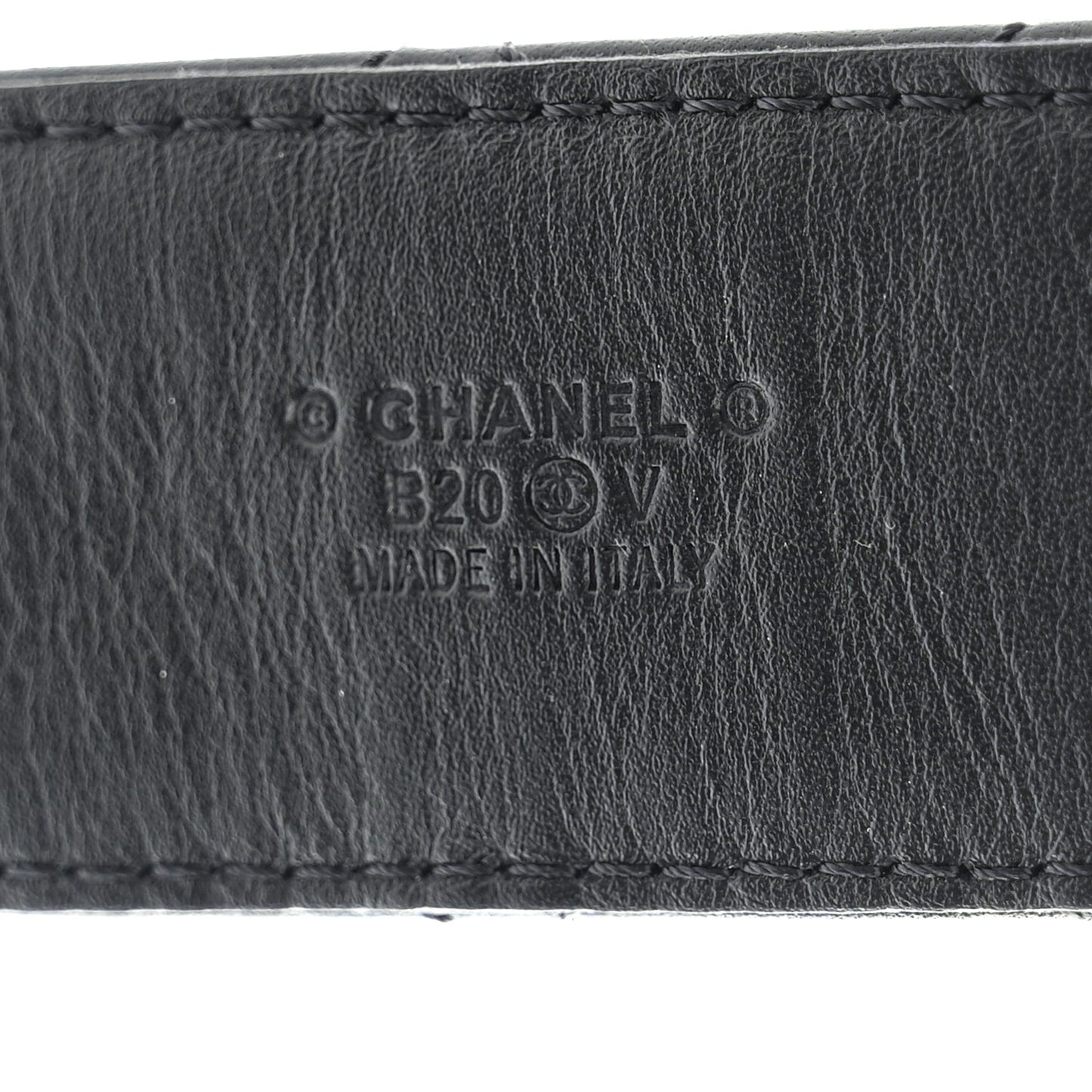 Lambskin Quilted CC Chain Belt 90 36 Black