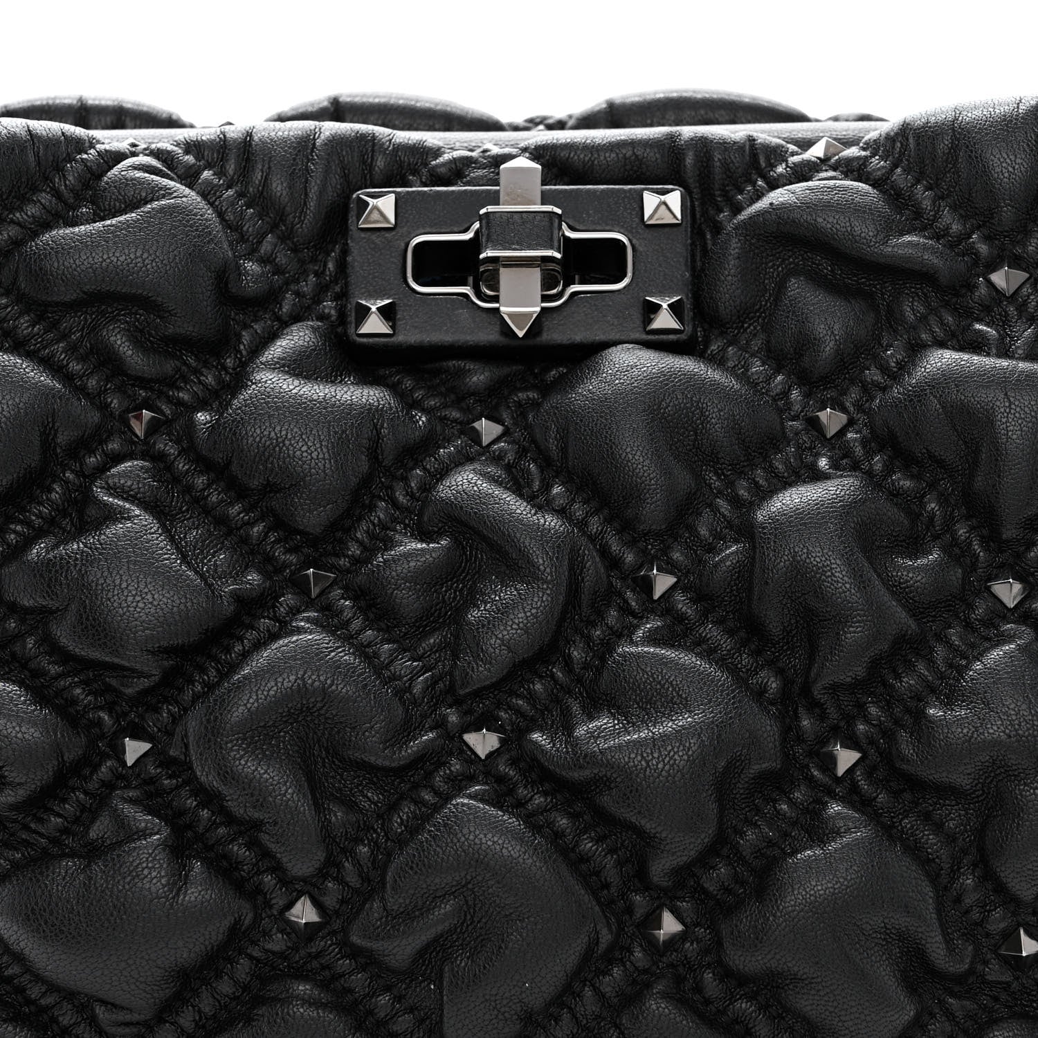 Valentino Garavani Nappa Spikeme Clutch Black 7 of 9