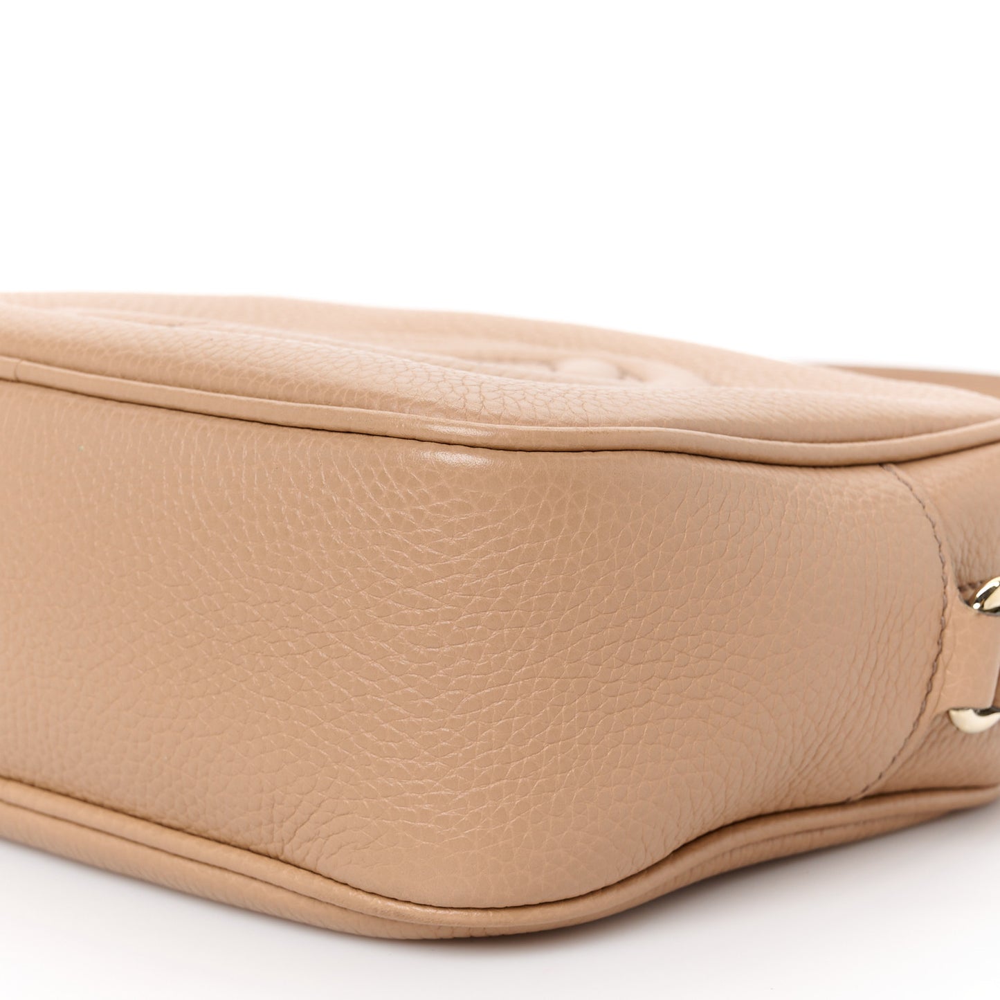 Pebbled Calfskin Small Soho Disco Bag Rose Beige