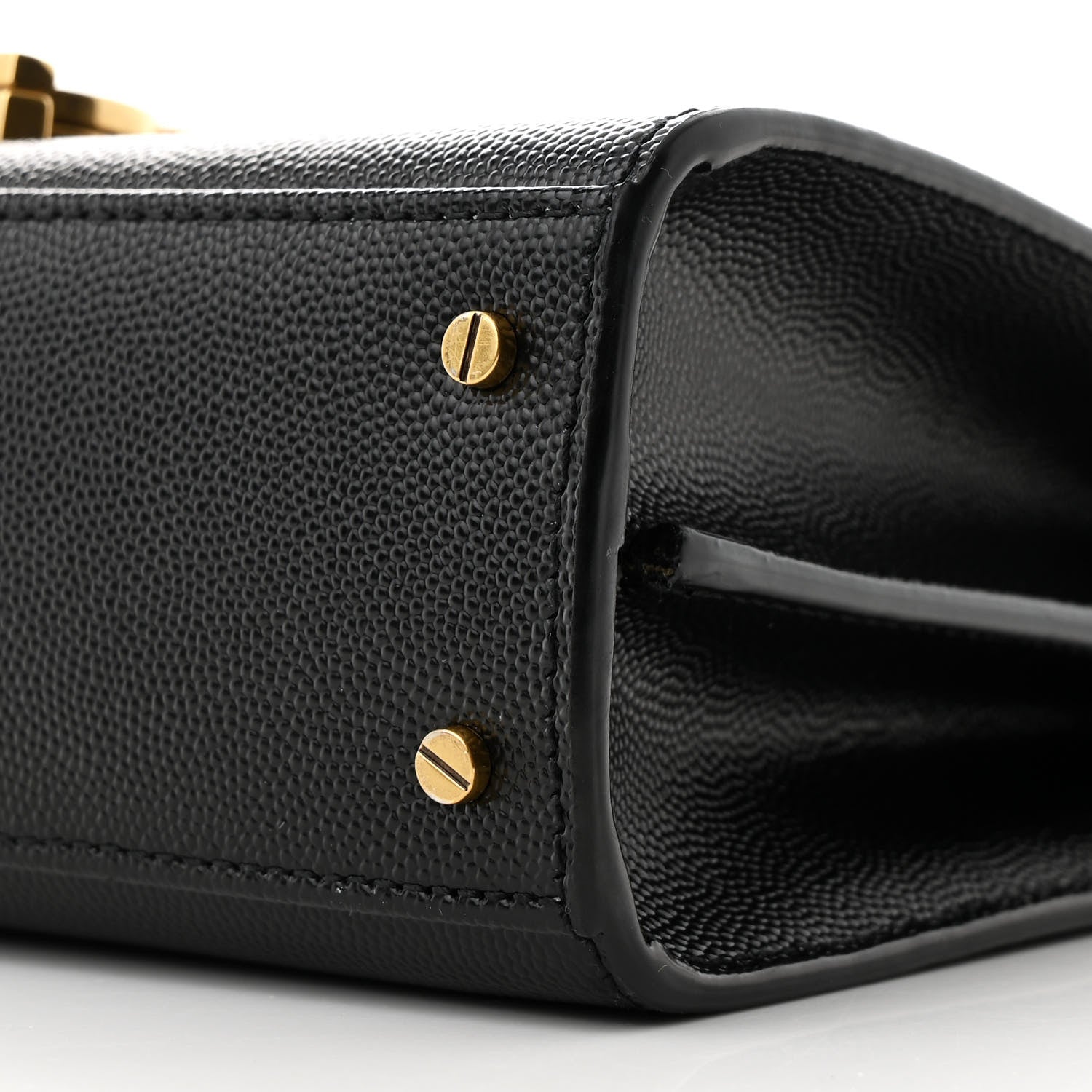 Saint Laurent Grain de Poudre Mini Classic Monogram Cassandra Top Handle Black 11 of 11