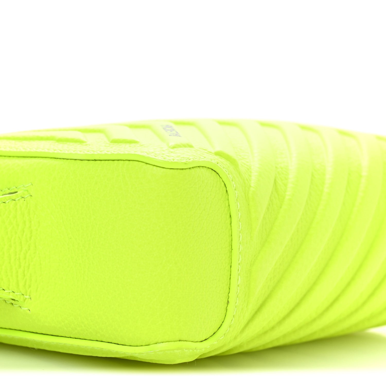 Balenciaga Grained Calfskin Embossed Car Camera Bag Yellow Fluo Black 9 of 10