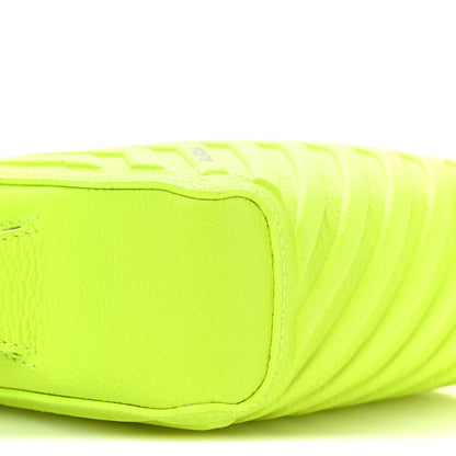 Balenciaga Grained Calfskin Embossed Car Camera Bag Yellow Fluo Black 9 of 10