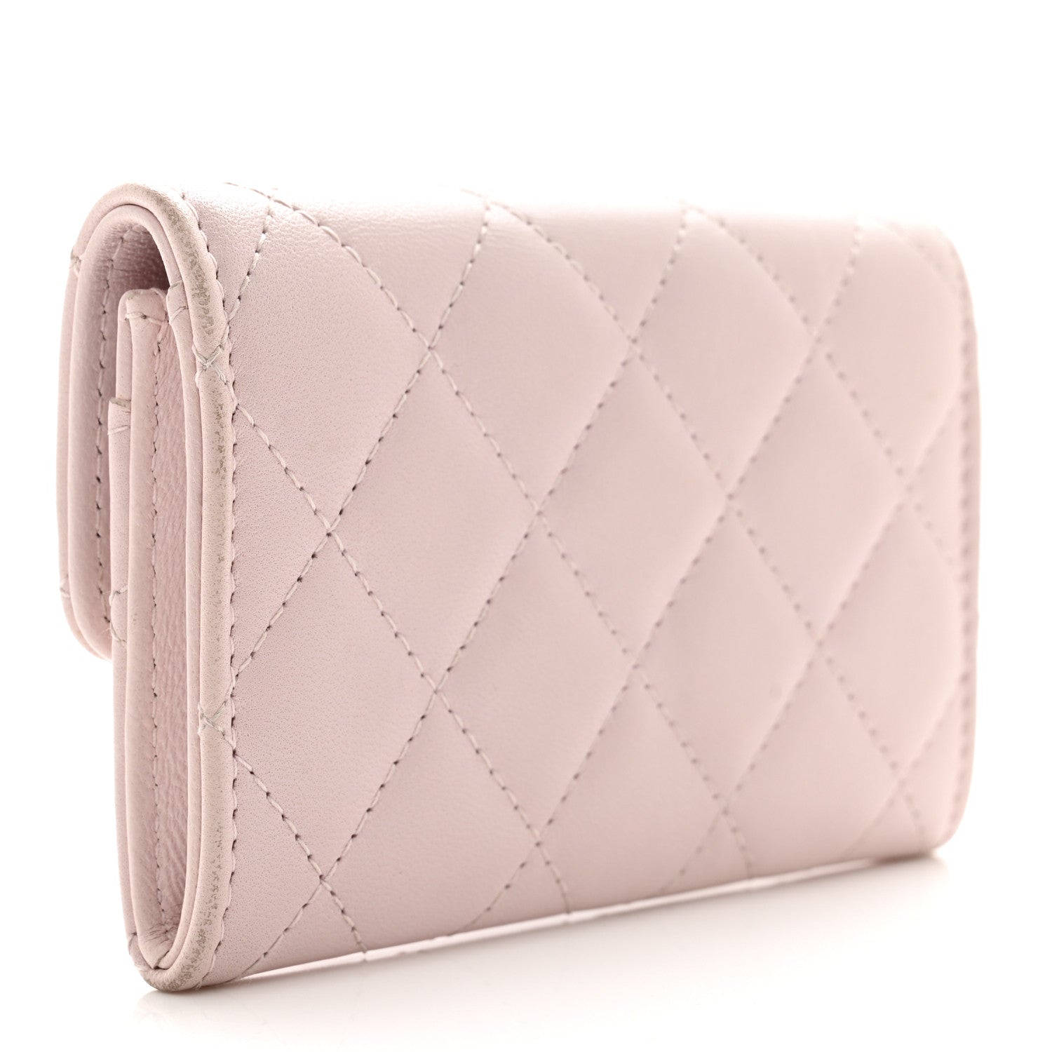 Chanel Lambskin Quilted Flap Card Holder Light Pink 3 of 11