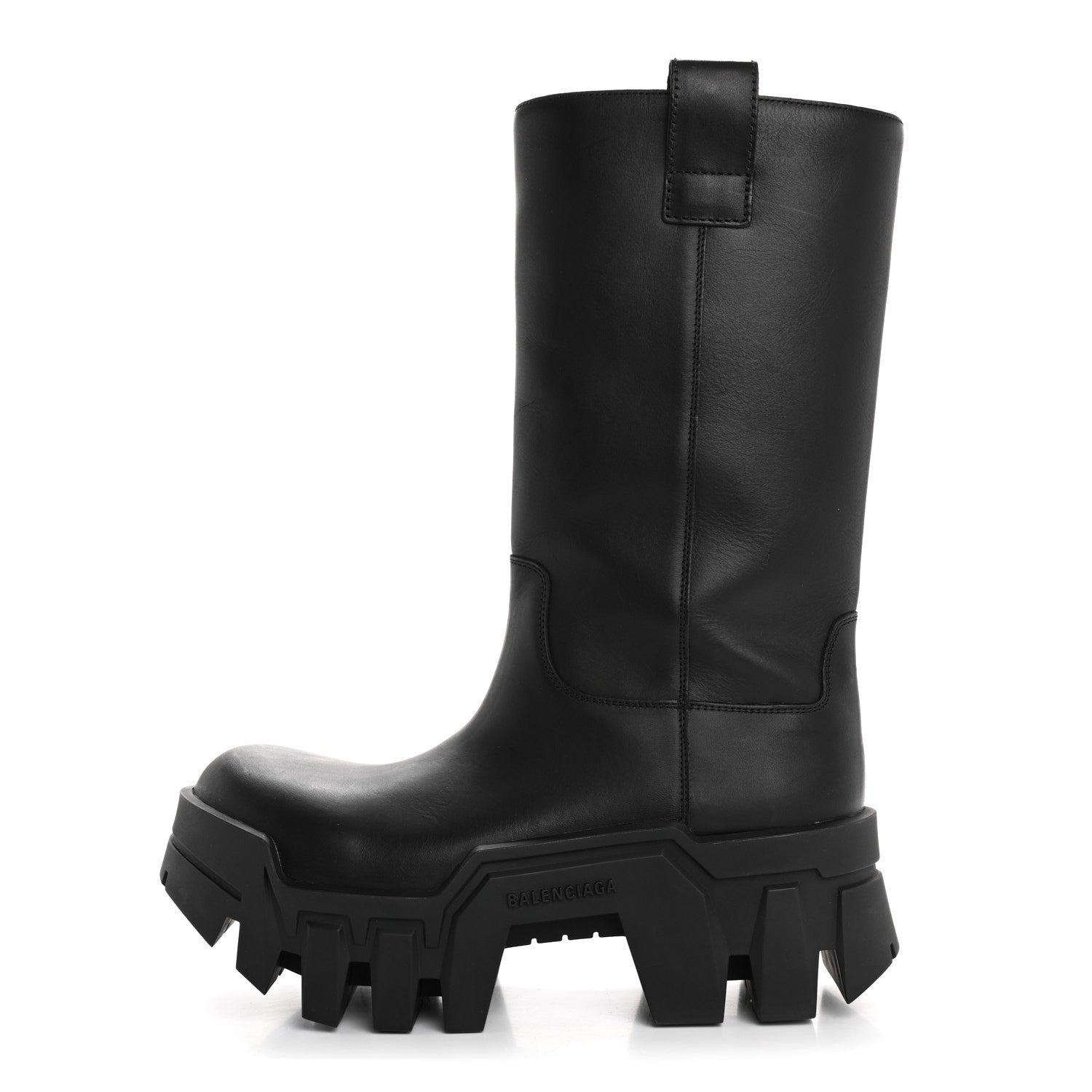 Balenciaga Vegetal Calfskin Bulldozer Boots 40 Black 1 of 10