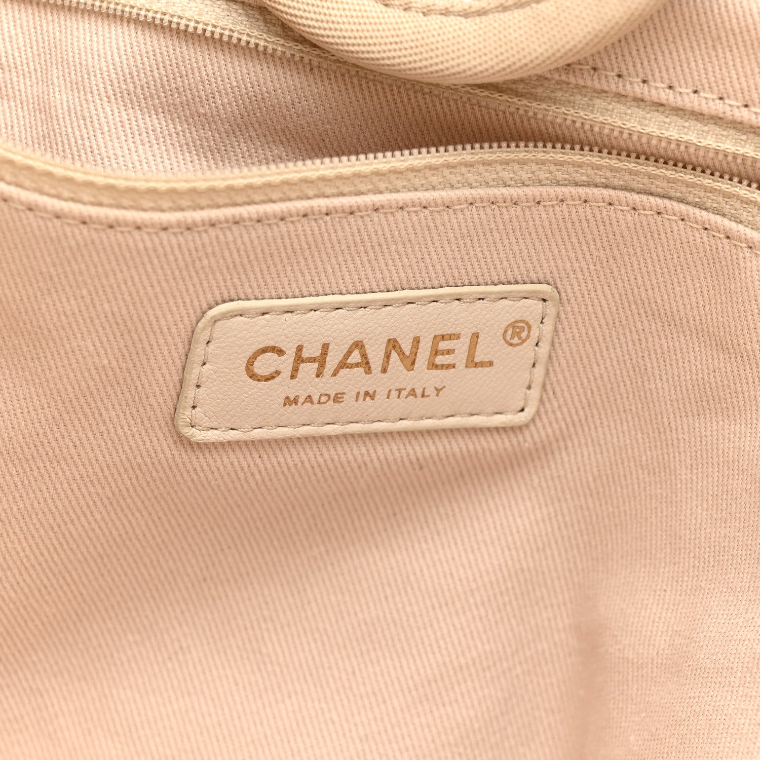 Chanel Canvas Medium Deauville Tote Light Beige 6 of 14