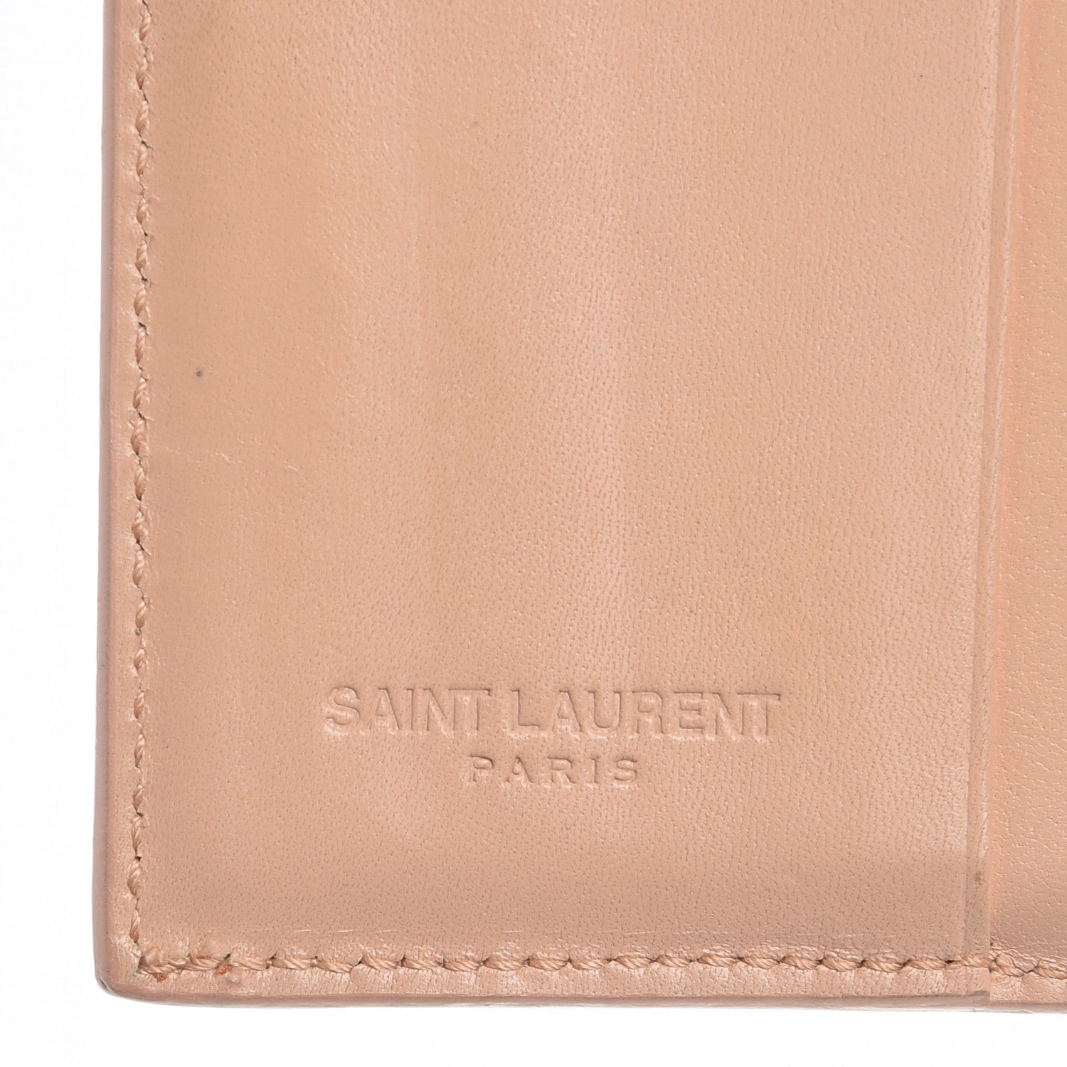 Saint Laurent Calfskin Trifold Wallet Pale Pink 6 of 12