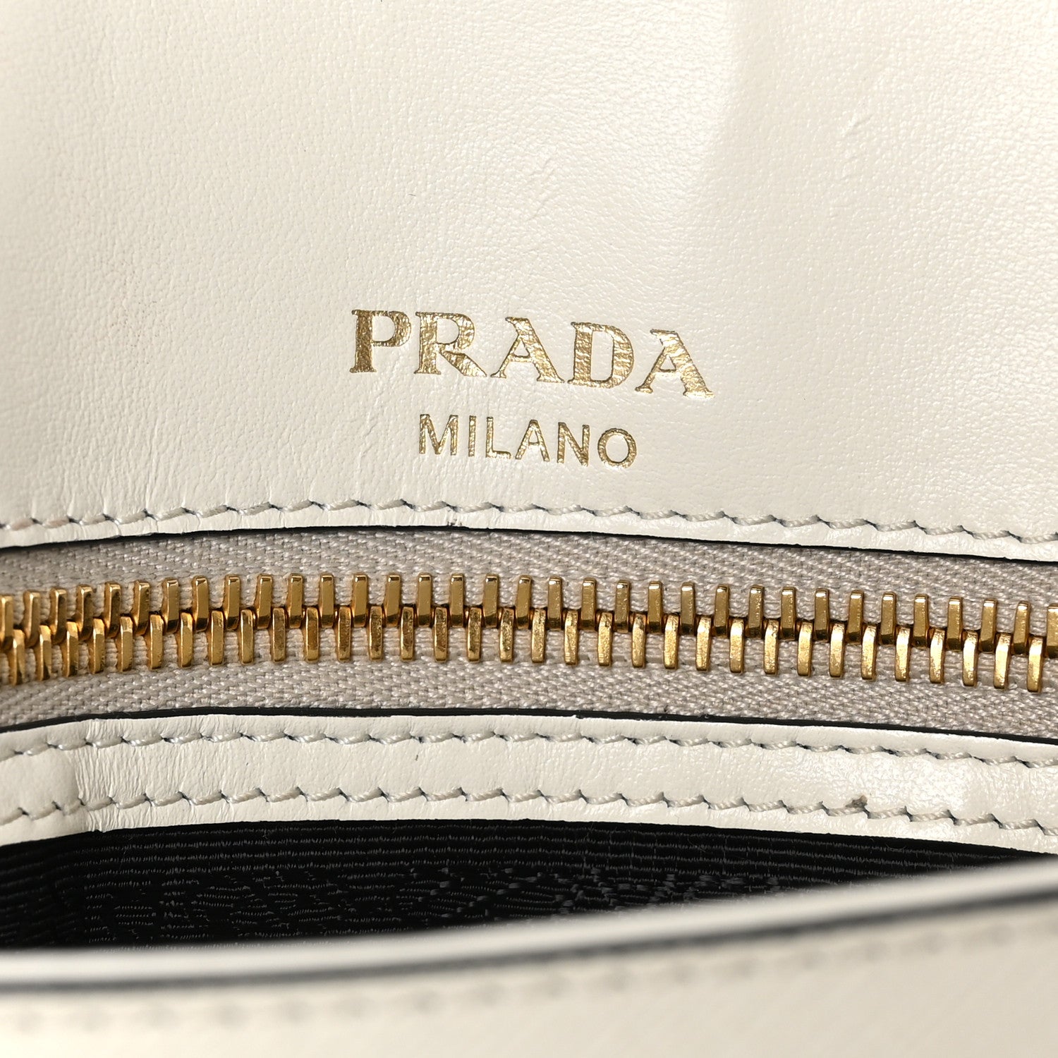 Prada Saffiano Flap Shoulder Bag Talco 6 of 9