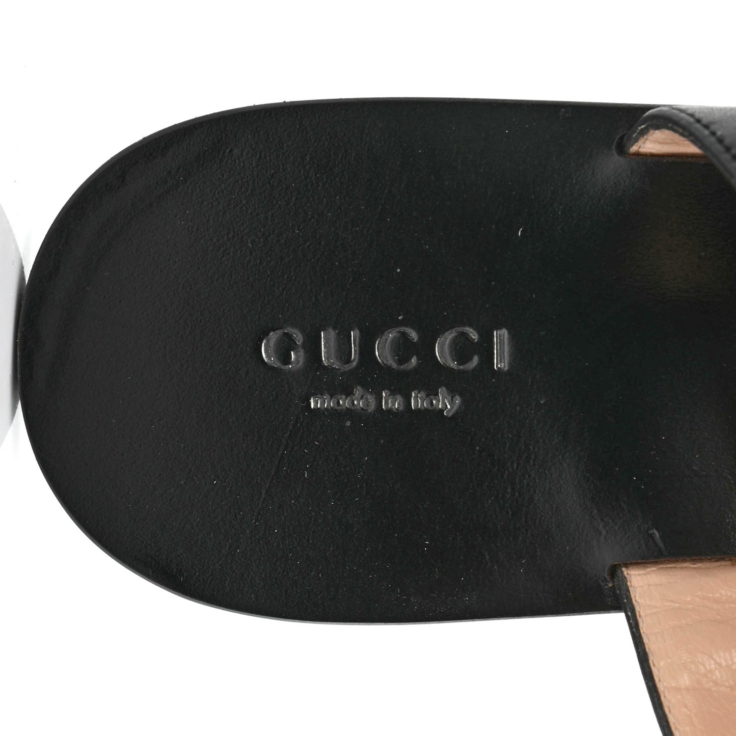 Calfskin GG Marmont Thong Sandals 38.5 Black
