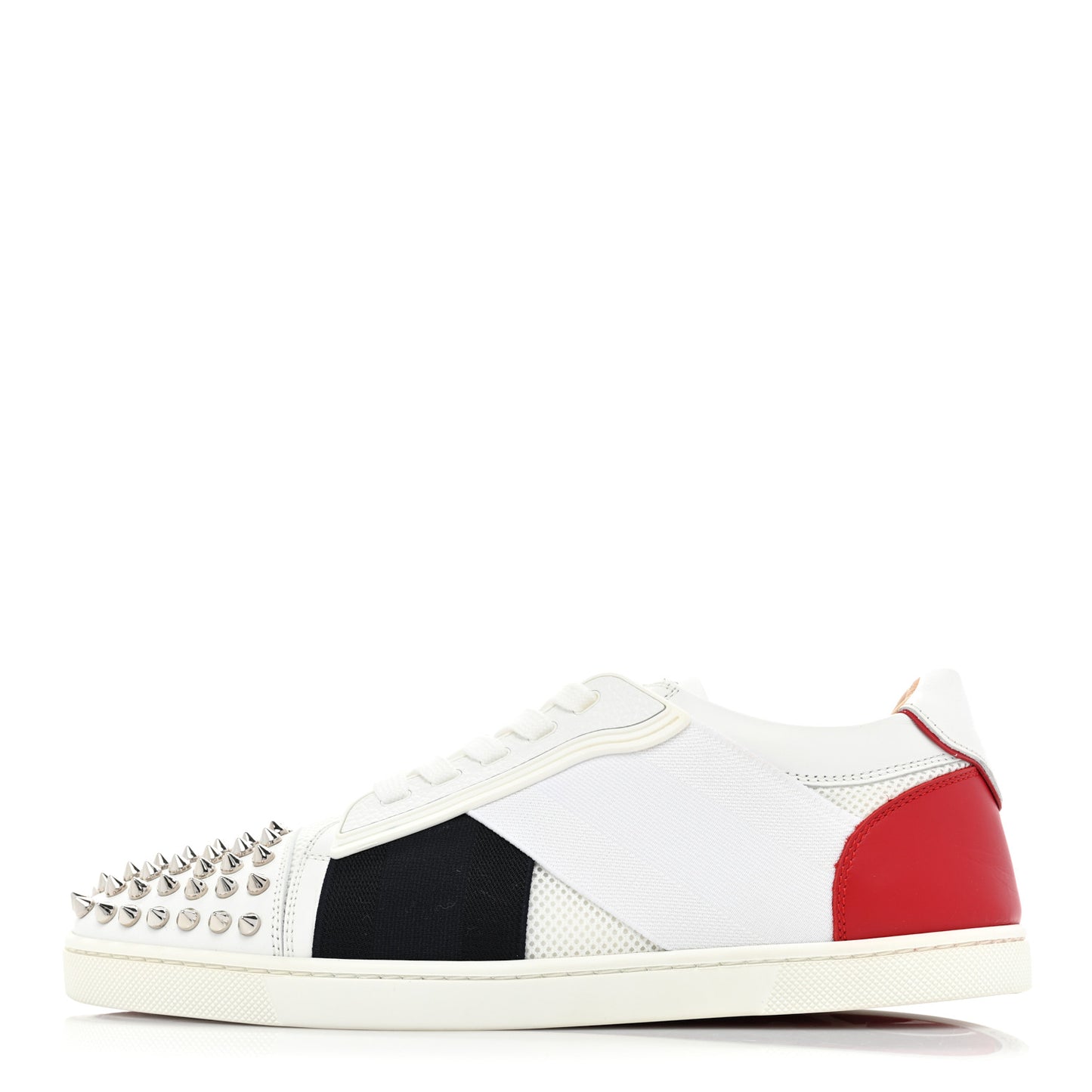 Calfskin Elastikid Spikes Womens Donna Sneakers 39 White Multicolor