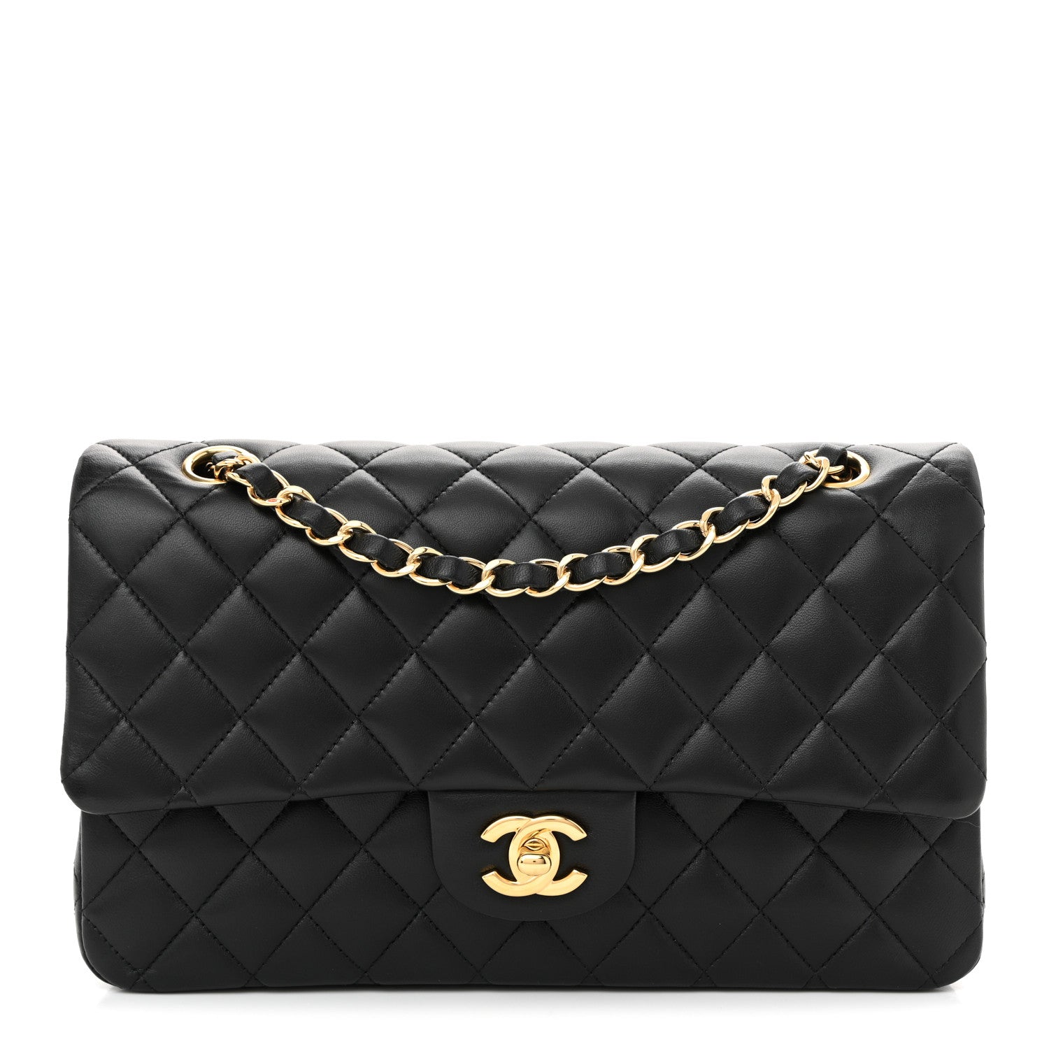 Chanel Lambskin Quilted Medium Double Flap Black 1 of 11